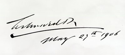 Signature of King Edward VII, May 29th 1906 by Unbekannt Unbekannt